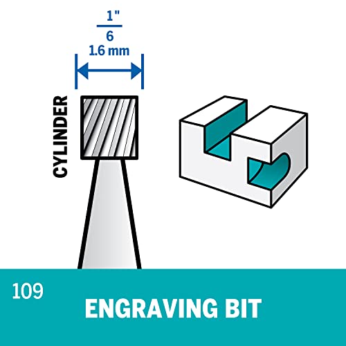 Dremel 109 Rotary Tool Accessory Engraving Cutter - 1/16-Inch #TOP2