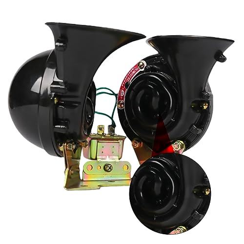 FOYTOKI 12V Dual Tone Snail Horn for Car Motorcycle and Scooter Loud Air Horn Replacement Electronic Horn Easy to Install Suitable for Various Vehicle Models