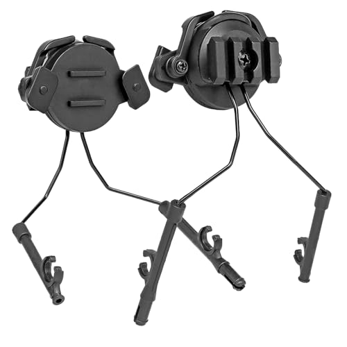 Adaptateur de Rail Arc pour Casque Tactique, Support pour Casque Audio de Suspension, Accessoires pour Casque D'airsoft, pour Les Sports de Plein Air et Le Paintball(Black)