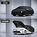 Car Cover Custom Fit for Toyota Corolla 2000-2025, Honda Civic 1991-2025, Waterproof All Weather Full Exterior Cover Rain Sun Protector Car Cover with Door Zipper