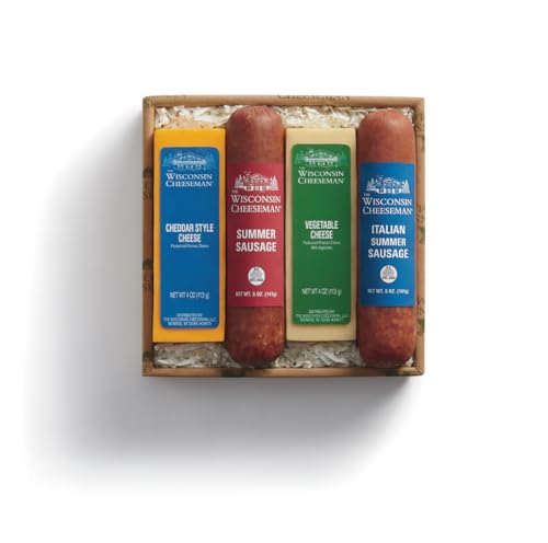 The Wisconsin Cheeseman 4 Pack Summer Sausage n' Cheese Logs