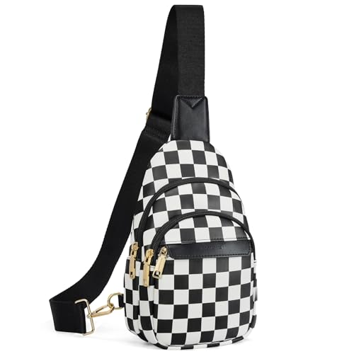 BOSTANTEN Small Sling Bag for Women Leather Crossbody Bags Fanny Pack Chest Bag for Travel