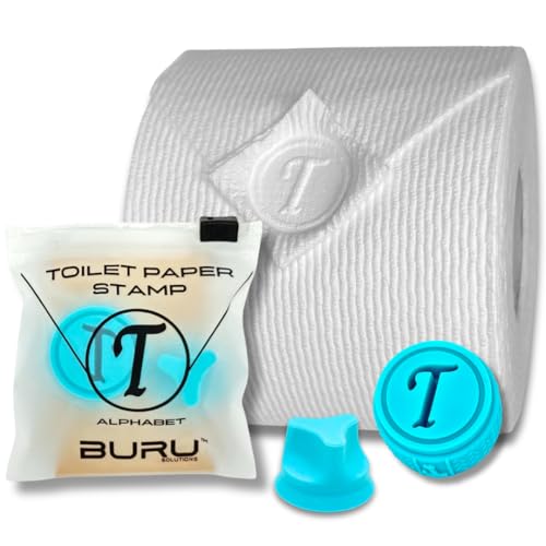 BURU SOLUTIONS Toilet Paper Stamp Alphabet (Letter T) - Add a Unique Personal Touch to Your Bathroom Decor! Enhance Home Decor. Ideal for Housekeeping, Hotels, Rentals, Home Staging Decor