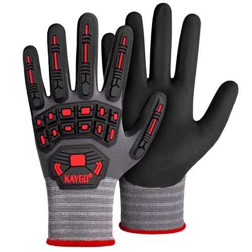 KAYGO Impact Reducing Work Gloves Men (3-Pack)