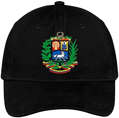 Venezuela Escudo Sombrero Bordado Béisbol Papá Gorra Gorra República de Venezuela Escudo Resistencia Vinotinto Libertad Negro, Negro -