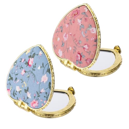 YUXIANLB 2 espejos compactos de maquillaje para bolso miniatura 1