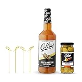 Collins Dirty Martini Kit, Gin Cocktail Mix, Stuffed Gourmet Olives, Drink Picks, Olive Brine Mixer, Home Bar Accessories, Home Bar Kit, Bartender Mixer, Drinking Gifts, Mixology Kit, Set of 3