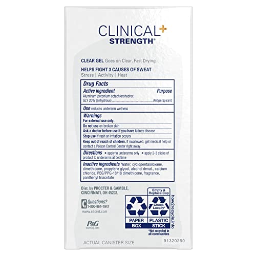 Secret Clinical Strength Gel Antitranspirante 12 x 1.6 oz miniatura 3