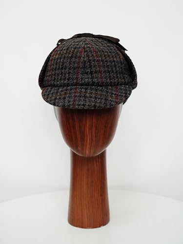 Image of TAILORMAP Harris Tweed Deerstalker Hat for Adult and Child,Detective Hat for Men and Women