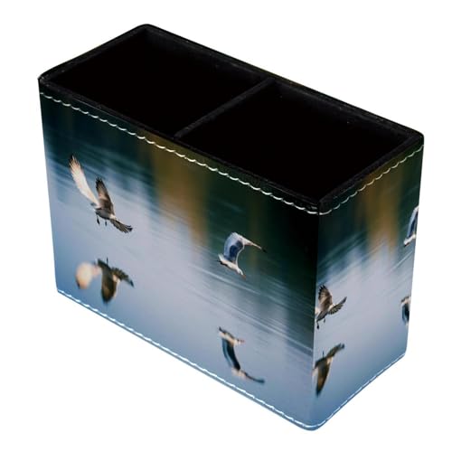 YTYVAGT Portalápices para escritorio, portalápices, retrato de grúa, suministros de oficina