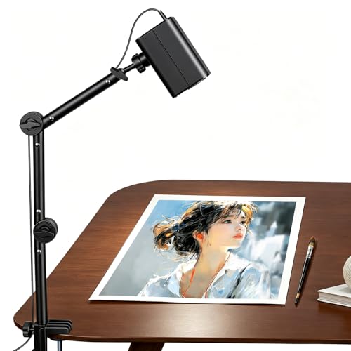 Art Projector for Tracing and Drawing - 5G/2.4G Dual-Band WiFi & App-Free Web Control - Supports Online/Offline Modes with Adjustable Stand for Artists Cookie Decor - Compatible with iOS & Android
