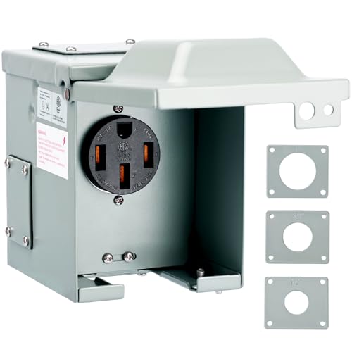 RVGUARD 50 Amp 125/250 Volt RV/EV Power Outlet Box, NEMA 14-50R Receptacle…