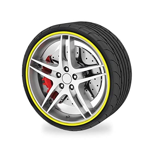 OCC MOTORSPORT PROTECTEUR JANTES VOITURE - ADHESIF JANTE VOITURE 6 MÈTRES - PROTECTION JANTE 3M JAUNE Cover