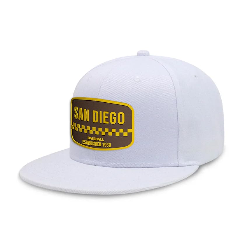 Gorra Snapback Flatbill para Hombre y Mujer Blanca miniatura 1