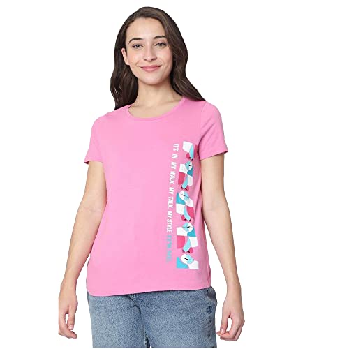 Image of VERO MODA Women's Cotton Regular Fit T-Shirt