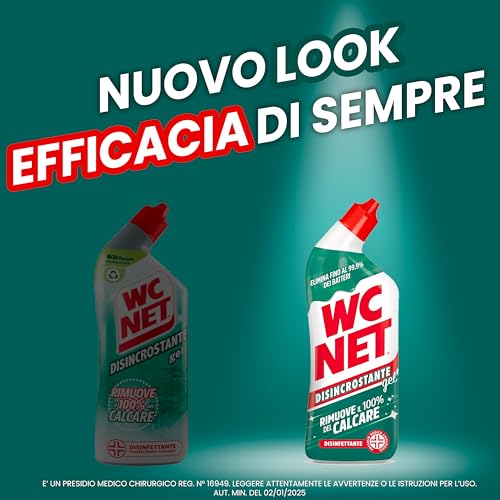Wc Net - Disincrostante Disinfettante Gel per Sanitari e Superfici, Pulitore Liquido per Wc, 700 ml x 3 Confezioni - Immagine 3