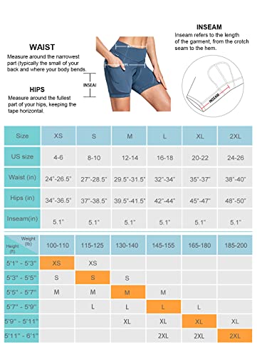 Baleaf Padded Bike Shorts Womens, Cycling Shorts With Padding, Pockets, Upf50+, Anti-Slip Blue Ii M #TOP5