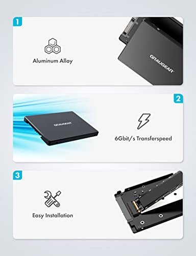 Convertidor GRAUGEAR M.2 SATA a 2.5 Pulgadas miniatura 7