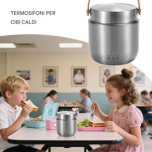 Recipiente aislado de acero inoxidable Veria 1200ml, termo hermético de boca ancha 6