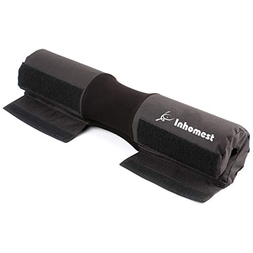 Inhomest Almohadilla para sentadillas para sentadillas, caderas, estocadas, glúteos, almohadilla protectora para cuello y hombros con soporte acolchado de nailon, apto para máquina Smith y cojín de