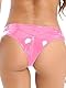 MSemis Damen Wetlook String Tanga Ouvert-Slip Hotpants Lack Leder Shorts Unterwäsche Erotik Dessous Gogo Höschen Reizwäsche mit Reißverschluss Rosa C M