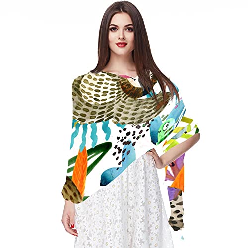 Écharpe mousseline de soie femme motif vache foulard multicolore tendance
