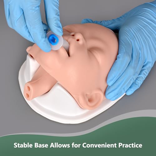 Image of Ultrassist Child Airway Management Trainer with Base, Infant Intubation Manikin Head, Neonatal Airway Management Simulator for EMS Training