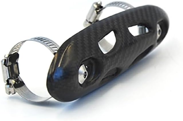 Motocross Exhaust Pipe Guard Carbon Fiber 102-131mm Hole Spacing Anti-Scald Hood Protection Heat Shield Cover
