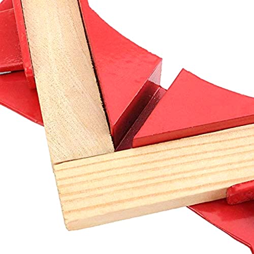 Homdum 90 Degree Corner Clamp DIY Woodworking Framing Holder Tool for Right Angle Picture Frame Clamping with one finger rotating screw jaw Pack of 2 Pieces