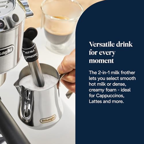 Traditional Pump Espresso Machine, Coffee and Cappuccino Maker, EC685M, Silver - Image 6