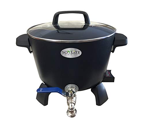 Large Wax Melter for Candle Making Holds 8 Qts of Melted Wax - Can Melt Soy, Paraffin, and Bee s Wax - Easy Pour Valve - Free Ebook
