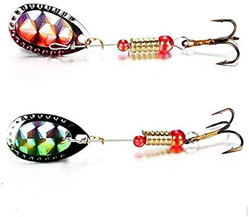 Lurowo 30pcs Fishing Lures Spinner Hard Bait Artificial Bait Tackle Fishing Wobblers Casting Spoon Trout Bass Salmon Pike Walleye Perch (Colorful-Style A) - Image 4
