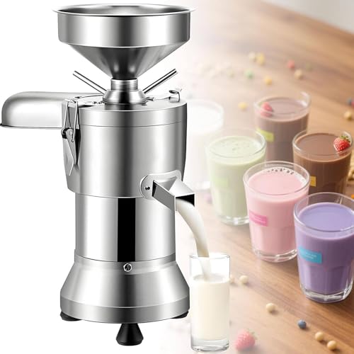 PixCy Molinillo Automático de Leche de Soja Comercial, Máquina Profesional 1800W con Filtro y Separación de Escoria,70 Kg/h Acero Inoxidable, para Cafeterías, Cantinas y Uso Industrial