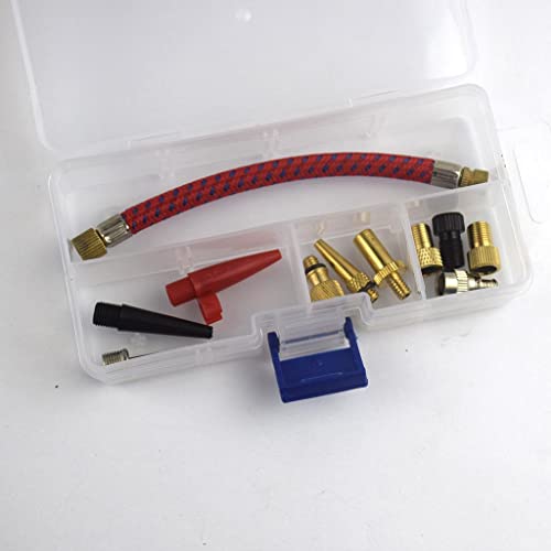 #N/A 11Pcs KIT ADAPTADOR DE BOMBA Set Futebol Airbed Bicicleta Pneu Conector Da Válvula De Agulha