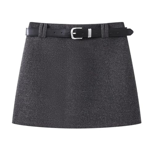 Women's Pleated Mini Skirt Fall Winter Petite High Waist A-Line2