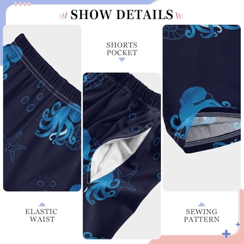 ZZXXB Octopus Bubble Boys Long Pants Soft Trousers Elastic Waist Kids Lounge Bottoms with Pockets S-XL4