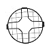 Rejilla metálica para faros delanteros de motocicleta, universal de 17,7 cm (7...