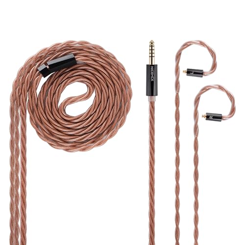 NICEHCK OurOasis �C���z�����P�[�u�� MMCX 4.4mm �É͓���6N ���_�f��OFC�~�b�N�X �u���E�� hifi���P�[�u�� �����p �A�b�v�O���[�h�P�[�u�� �������R�l�N�^ ���E�� 1.2m DIY(4.4mm MMCX)