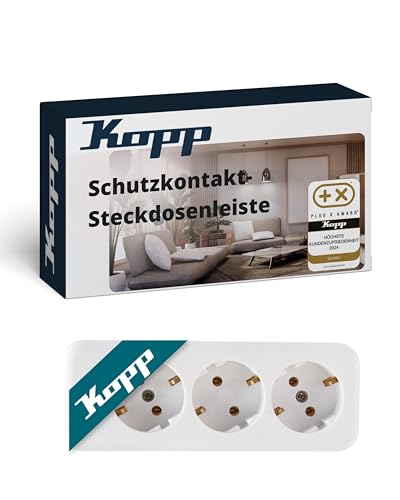 Kopp 3-Fach Schutzkontakt-Steckdosenleiste in Arktiswei...