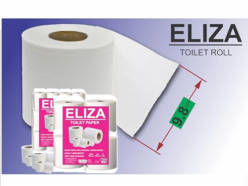 Image of Eliza Premium 3 Ply Toilet Disposable Roll Pack of 4, Toilet Paper, Toilet & Tissue Roll, Pack of Four Toilet Tissue Paper Rolls 200 Pulls Each- 9.8 x 10 cm