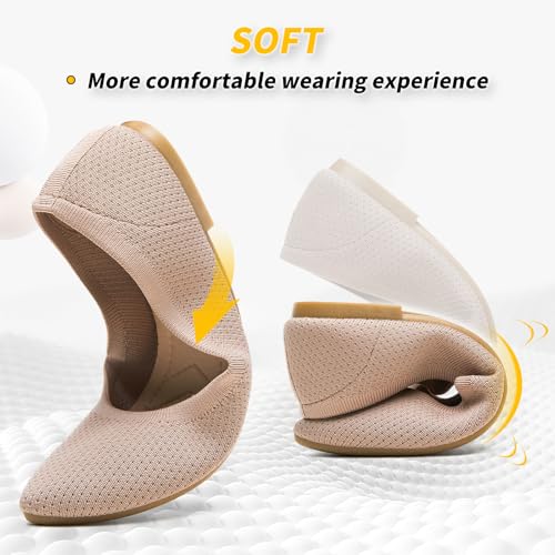 Image of BABUDOG Women's Mesh Flats Shoes Pointed-Toe Dress Shoes for Women Black Flats Comfortable Memory Foam Flats