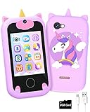Kids Smart Phone for Girls Unicorns Gifts for Girls Toys 8-10 Years Old Phone Touchscreen Learning Toy Christmas Birthday Gifts for 3 4 5 6 7 8 9 Year Old with 8G Memory Card (Purple)