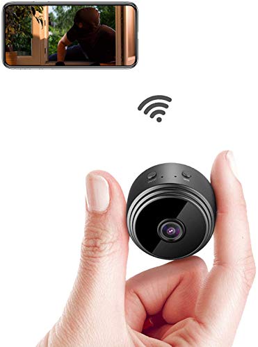 Mini Camara Oculta,Micro Camaras 1080P HD WiFi Vigilancia Grabadora de Video Portátil con IR Visión Nocturna Detector de Movimiento,Camara Seguridad Pequeña Inalambrica Interior/Exterior