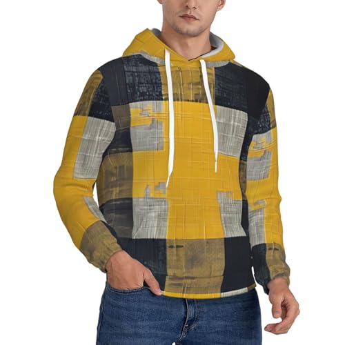 Sweat à capuche de sport décontracté jaune et gris parfait pour vos sorties urbaines