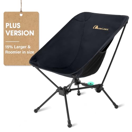 MOON LENCE Portable Camping Chair, Lightweight Folding Backpacking Hiking Chair, Plus Size Compact...