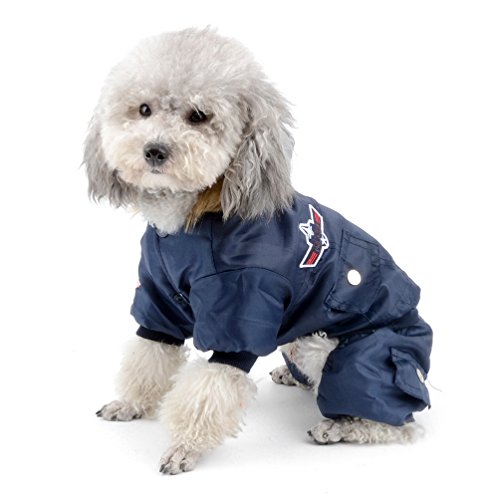 selmai Bekleidung für kleinen Hund (Weibchen/Männchen), Fleece-Fell-Schneeanzug mit Kapuze, für Winter, Overall, wasserdicht