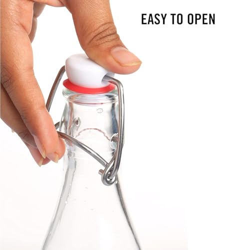 Image of HTC GLASSWARE Glass Water Bottle For Daily Use, 1000ml Transparent | Freezer Safe & Leakproof Flip Cap | Durable & Scratch Proof | Fridge Bottle For Juice, Milk & Cold Beverages