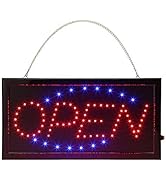 Amazon.com : LED Open Sign, 16x6 Inch - Flashing Modes, Ideal for