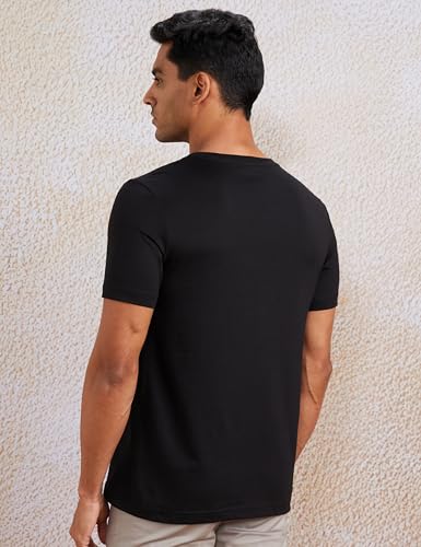 Image of Amazon Brand - Symbol Men's Solid Cotton T-Shirt | Pack of 3 | Round Neck | Half Sleeve | Plain-Regular Fit (Available in Plus Sizes)