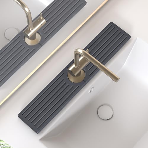 Kitchen Faucet Mat, Diatomite Sink Faucet Mat Splash Guard for Kitchen, Water Absorbing Stone Tray for Sink, Quick Drying Faucet Mat for Kitchen Sink, Absorbent Stone Drying Tray for Bathroom Counter